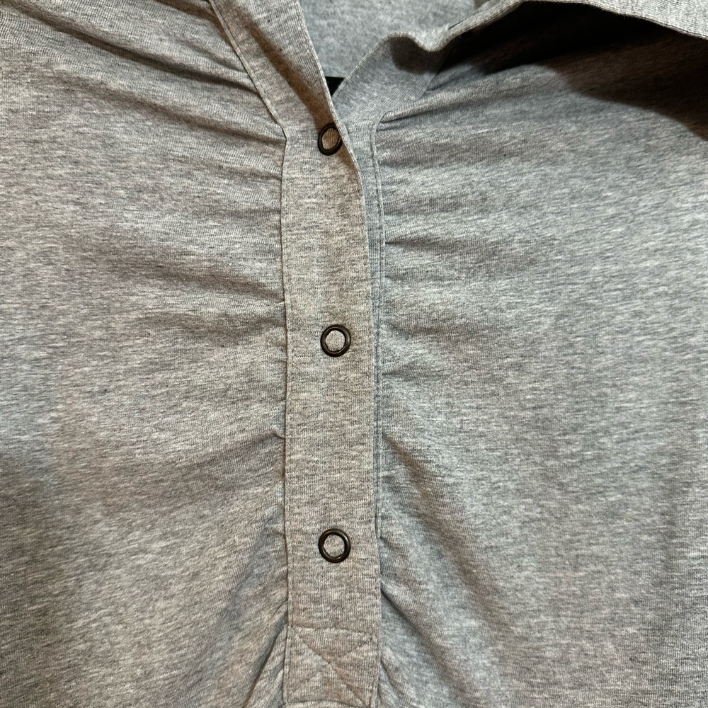 Athleta S Gray Athletic Dress Thumb Holes Stretch Modest COZY UP - Picture 4 of 11